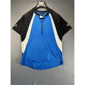 Fox Racing Half Zip Cycling Jersey Men's M Performance Mesh Panels, Rear Pocket